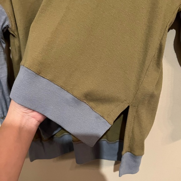 FREE PEOPLE We The Free Feelin It Tee Army Combo Patchwork Boho Oversized Small - Picture 8 of 12